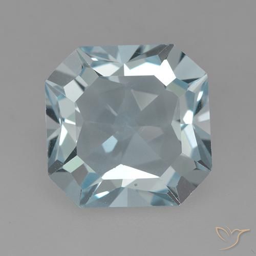 4.26ct طبيعي أزرق سماوى توباز, قص الزمرد, VVS