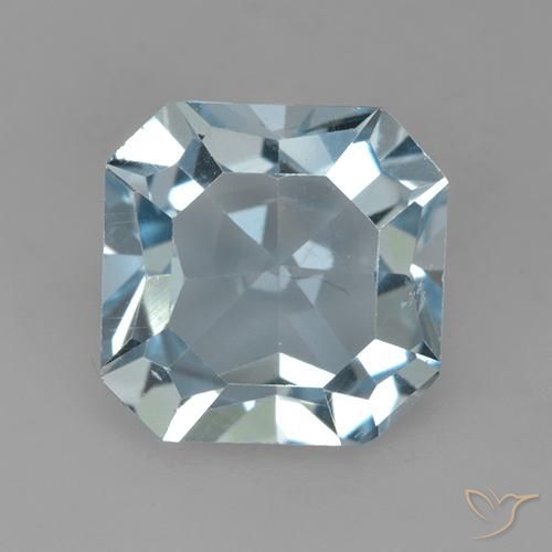 3.88ct طبيعي أزرق سماوى توباز, قص الزمرد, VVS-VS