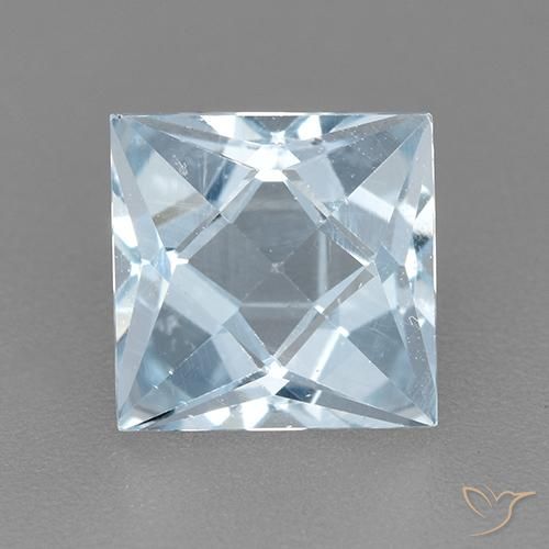 2.01ct طبيعي أزرق سماوى توباز, مربع, VVS-VS