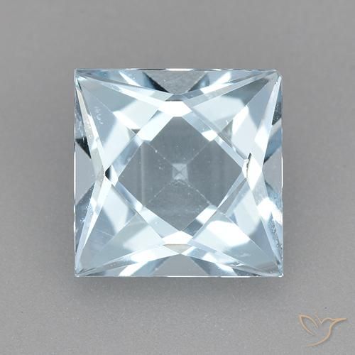 1.99ct طبيعي أزرق سماوى توباز, مربع, VVS