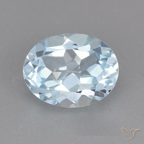 2.46ct طبيعي أزرق سماوى توباز, بيضوي, VVS-VS