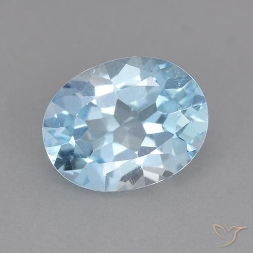 2.20ct طبيعي أزرق سماوى توباز, بيضوي, VVS-VS