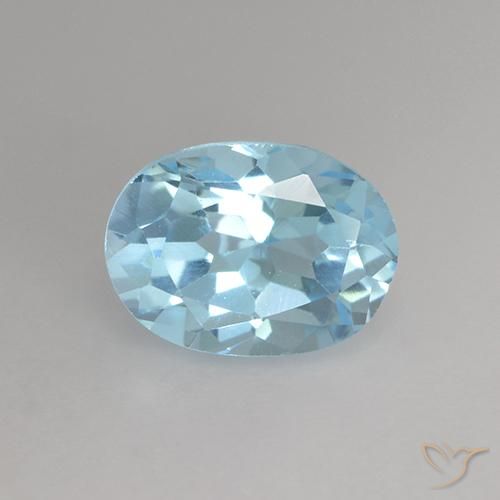 1.19ct طبيعي أزرق سماوى توباز, بيضوي, VVS-VS
