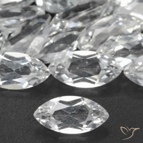 0.28ct طبيعي أبيض شفاف توباز, ماركيز, قليلا جدا