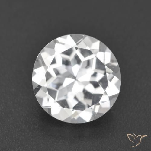 3.62ct طبيعي أبيض توباز, دائري, VVS-VS