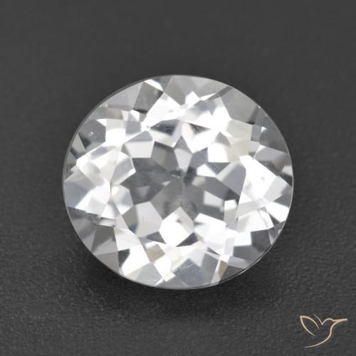 3.52ct طبيعي أبيض توباز, دائري, VVS-VS