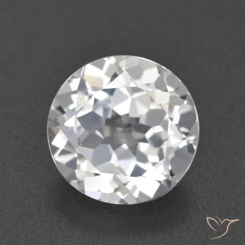 3.65ct طبيعي أبيض توباز, دائري, VVS-VS