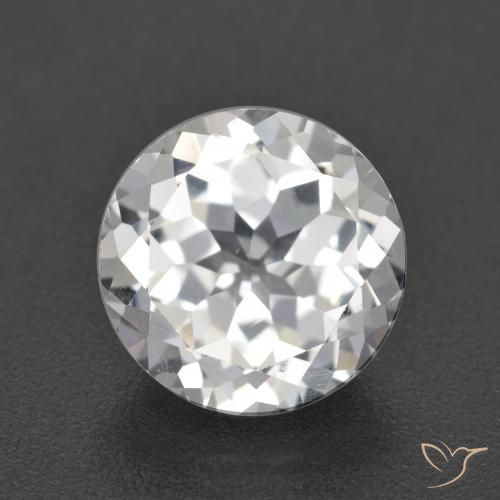 3.60ct طبيعي أبيض توباز, دائري, VVS-VS