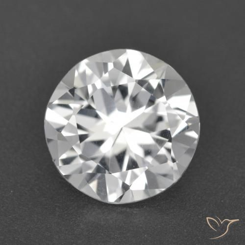 3.27ct طبيعي أبيض شفاف توباز, دائري, VVS