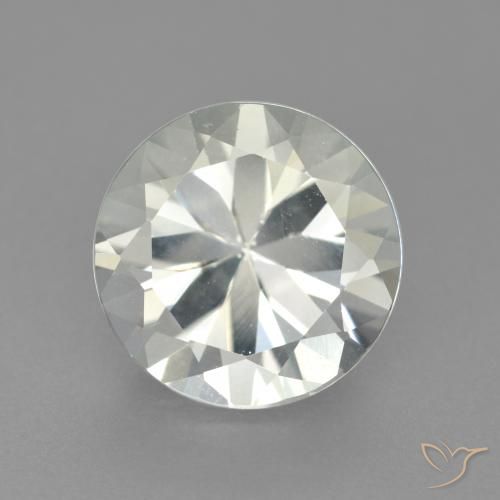 4.05ct طبيعي أبيض توباز, دائري, قليلا جدا