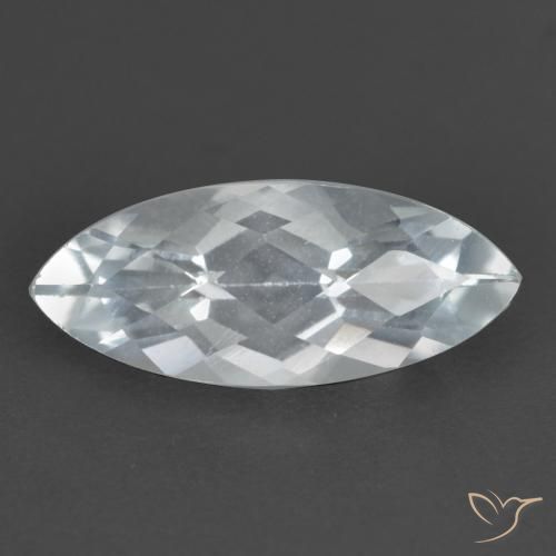1.74ct طبيعي أبيض مزرق توباز, ماركيز, قليلا جدا