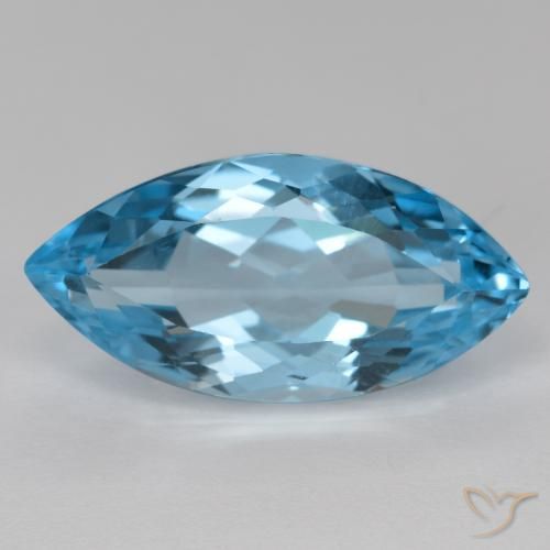 16.33ct طبيعي الأزرق السويسري توباز, ماركيز, VVS-VS