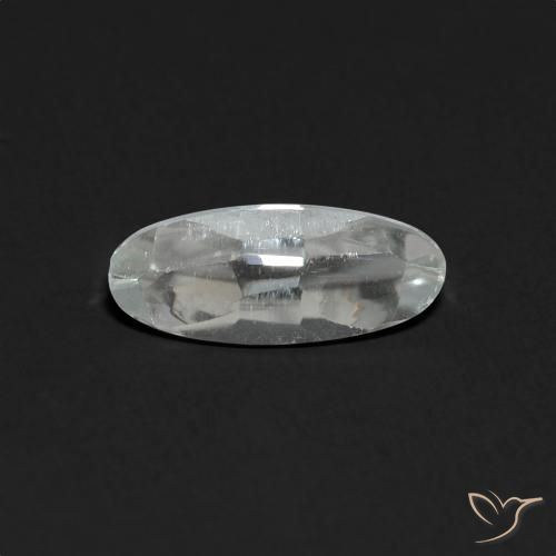 1.40ct طبيعي أبيض شفاف توباز, بيضوي, شفاف
