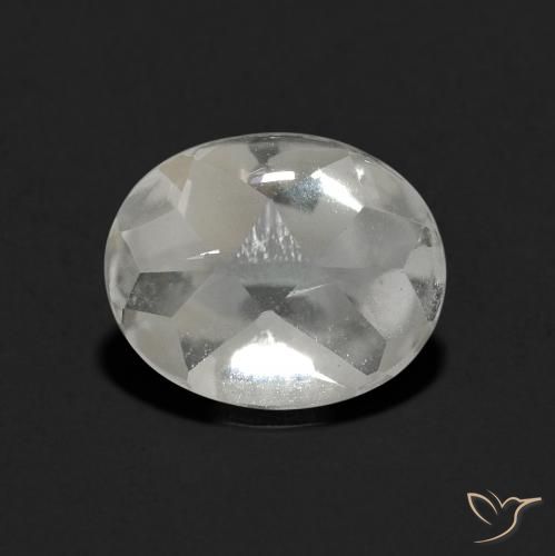 3.46ct طبيعي أبيض شفاف توباز, بيضوي, شفاف