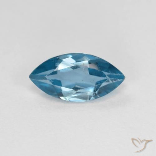 1.26ct طبيعي الأزرق السويسري توباز, ماركيز, قليلا جدا