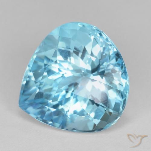 18.11ct طبيعي الأزرق السويسري توباز, شكل الكمثرى, VVS-VS
