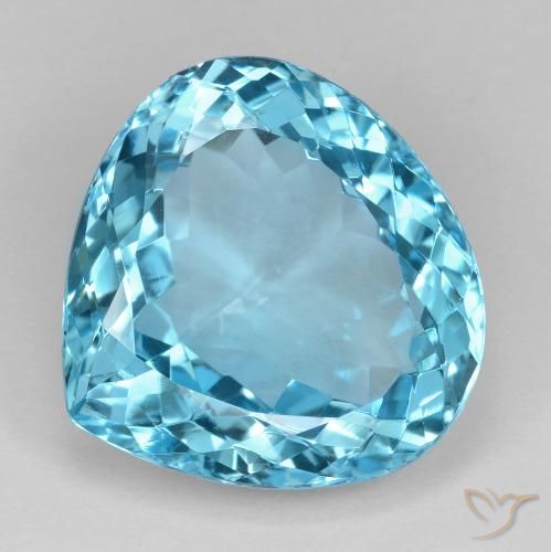 19.02ct طبيعي الأزرق السويسري توباز, شكل الكمثرى, VVS