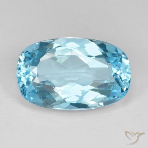 12.60ct طبيعي الأزرق السويسري توباز, وسادة, VVS
