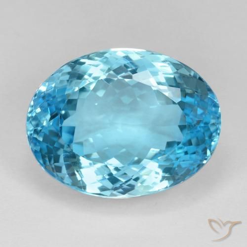 26.73ct طبيعي الأزرق السويسري توباز, بيضوي, VVS