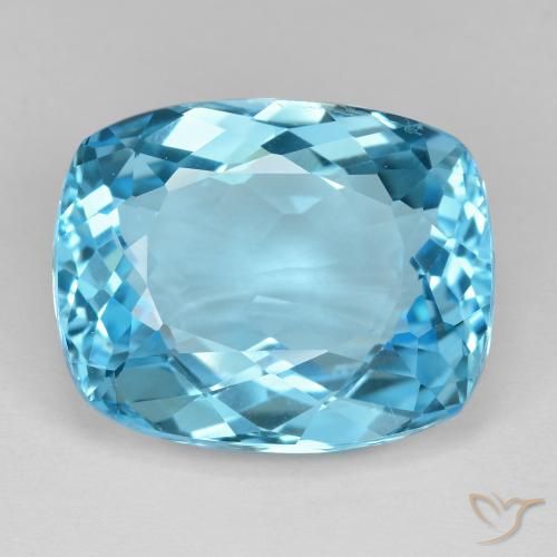 25.26ct طبيعي الأزرق السويسري توباز, وسادة, VVS