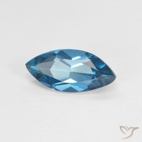 1.35ct طبيعي أزرق لندنى توباز, ماركيز, VVS-VS