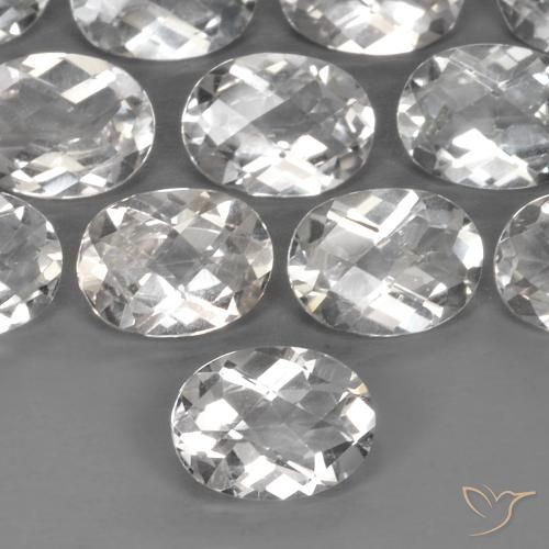 1.45ct طبيعي أبيض دافئ توباز, بيضوي, VVS-VS