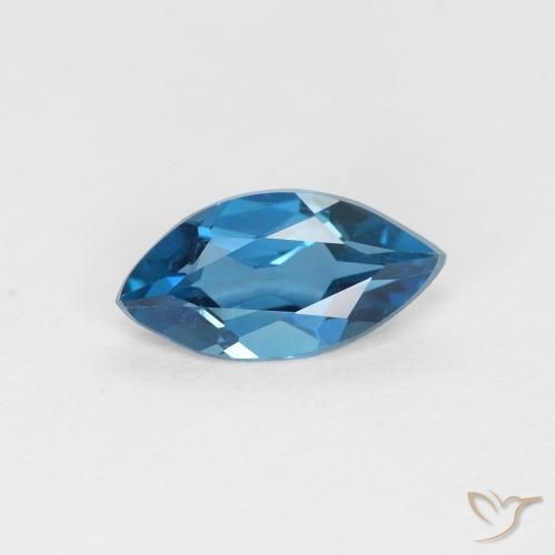 0.89ct طبيعي أزرق لندنى توباز, ماركيز, VVS-VS