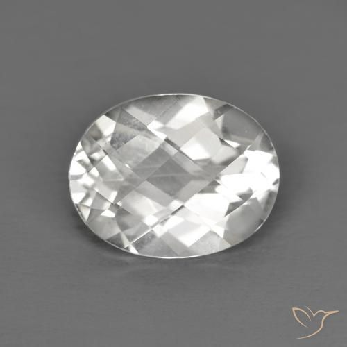 3.34ct طبيعي أبيض توباز, بيضوي, VVS