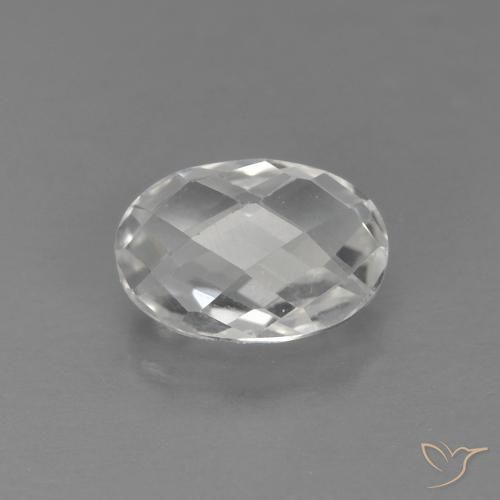 0.67ct طبيعي أبيض توباز, بيضوي, VVS