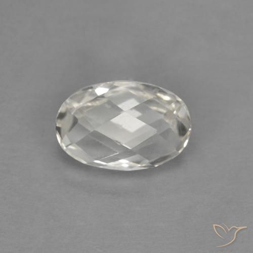 0.64ct طبيعي أبيض دافئ توباز, بيضوي, قليلا جدا