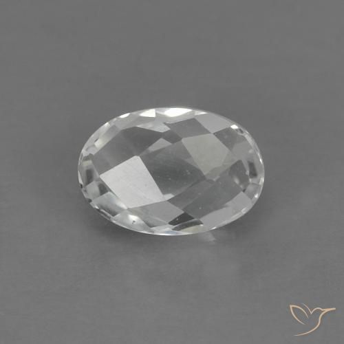 0.67ct طبيعي أبيض دافئ توباز, بيضوي, VVS-VS