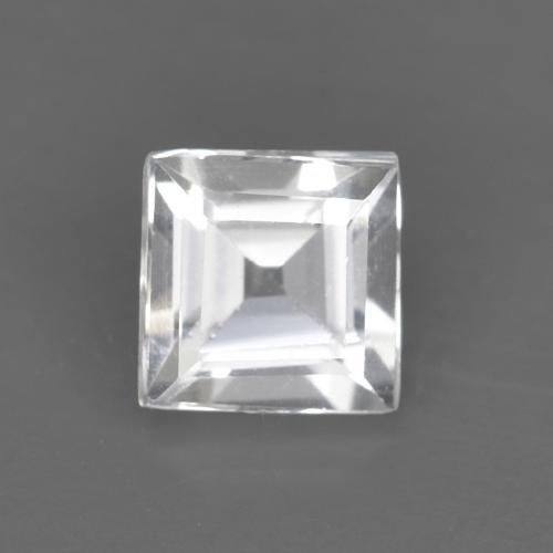 0.52ct طبيعي أبيض توباز, مربع, VVS-VS