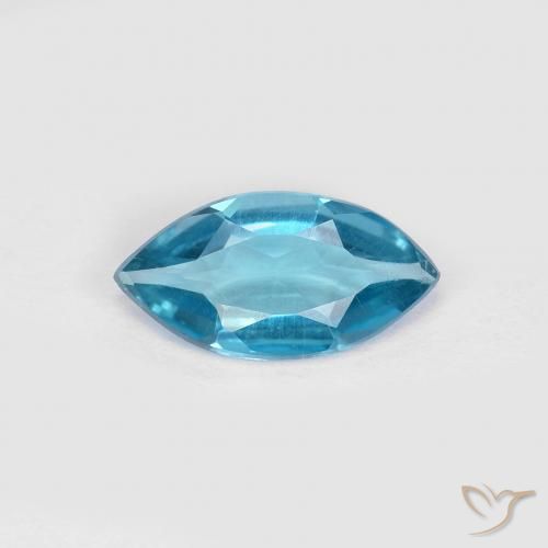 0.91ct طبيعي أزرق لندنى توباز, ماركيز, قليلا جدا