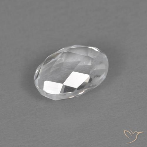 0.69ct طبيعي أبيض توباز, بيضوي, VVS