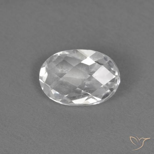 0.56ct طبيعي أبيض توباز, بيضوي, VVS