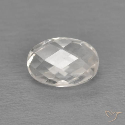 0.68ct طبيعي أبيض دافئ توباز, بيضوي, VVS, Photo A