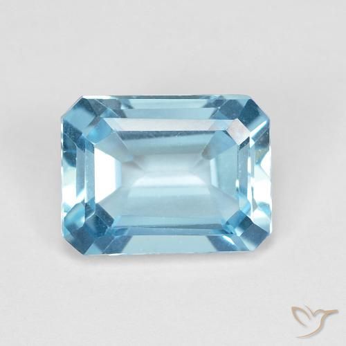 1.96ct طبيعي الأزرق السويسري توباز, قص الزمرد, VVS