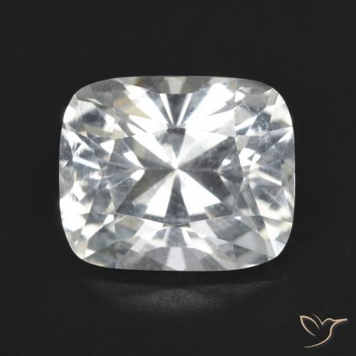 6.43ct طبيعي أبيض دافئ توباز, وسادة, VVS