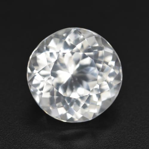 5.85ct طبيعي أبيض توباز, دائري, VVS-VS