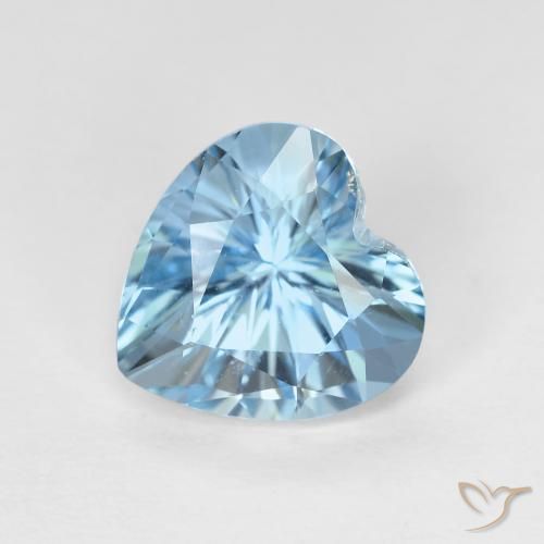 3.06ct طبيعي الأزرق السويسري توباز, قلب, VVS-VS