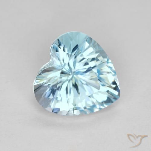 3.03ct طبيعي أزرق سماوى توباز, قلب, VVS-VS