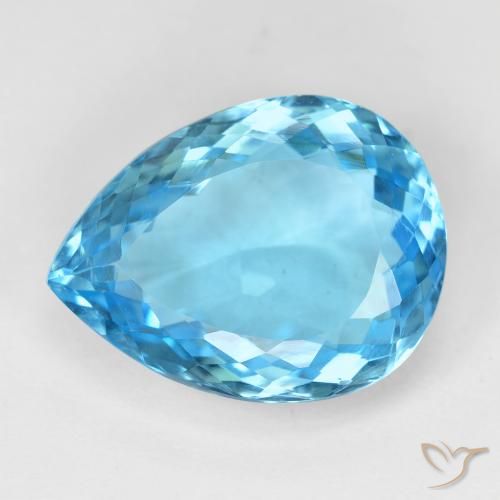 16.13ct طبيعي الأزرق السويسري توباز, شكل الكمثرى, VVS