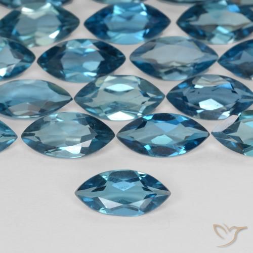 1.10ct طبيعي أزرق لندنى توباز, ماركيز, قليلا جدا