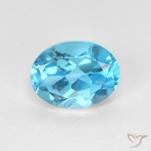 1.78ct طبيعي الأزرق السويسري توباز, بيضوي, VVS