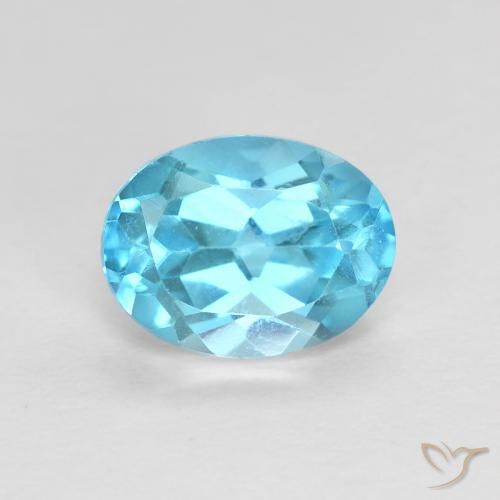 1.77ct طبيعي الأزرق السويسري توباز, بيضوي, VVS