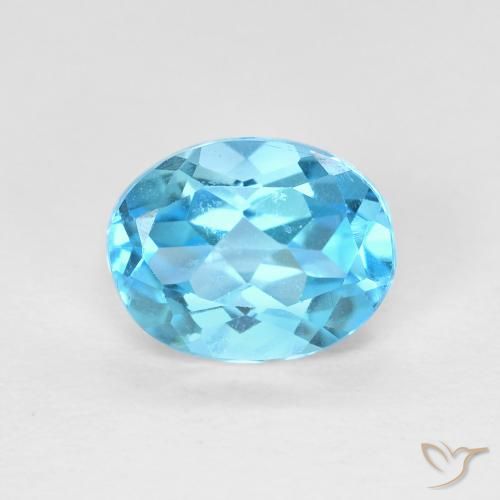 1.68ct طبيعي الأزرق السويسري توباز, بيضوي, VVS