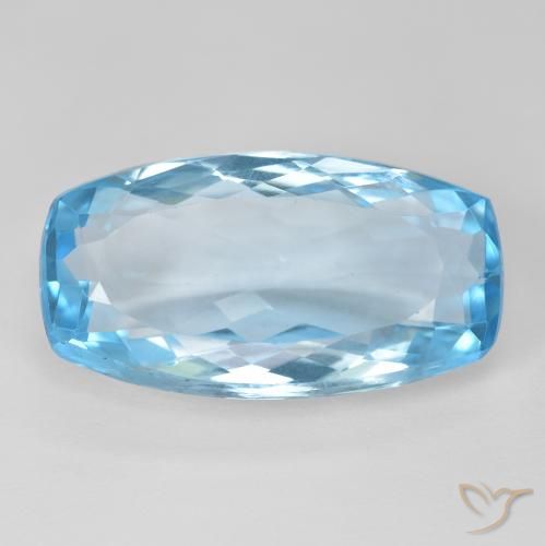 15.21ct طبيعي الأزرق السويسري توباز, وسادة, VVS-VS