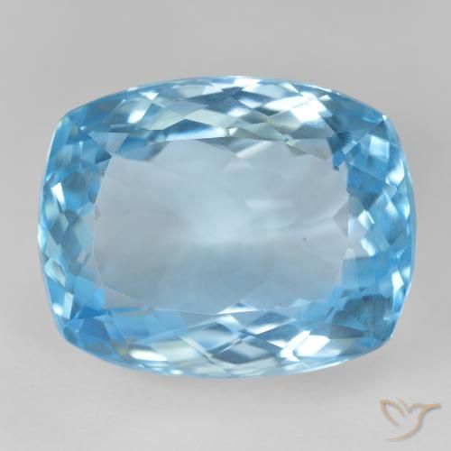 29.55ct طبيعي الأزرق السويسري توباز, وسادة, VVS-VS