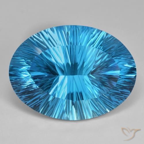 82.38ct طبيعي الأزرق السويسري توباز, بيضوي, IF