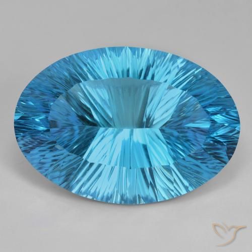 78.13ct طبيعي الأزرق السويسري توباز, بيضوي, IF